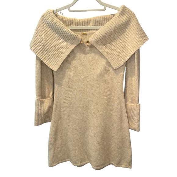 Cult Gaia Cream ‘Edna’ Knit Mini Dress w/Collar Detail Size M EUC HARD TO FIND - Picture 14 of 16